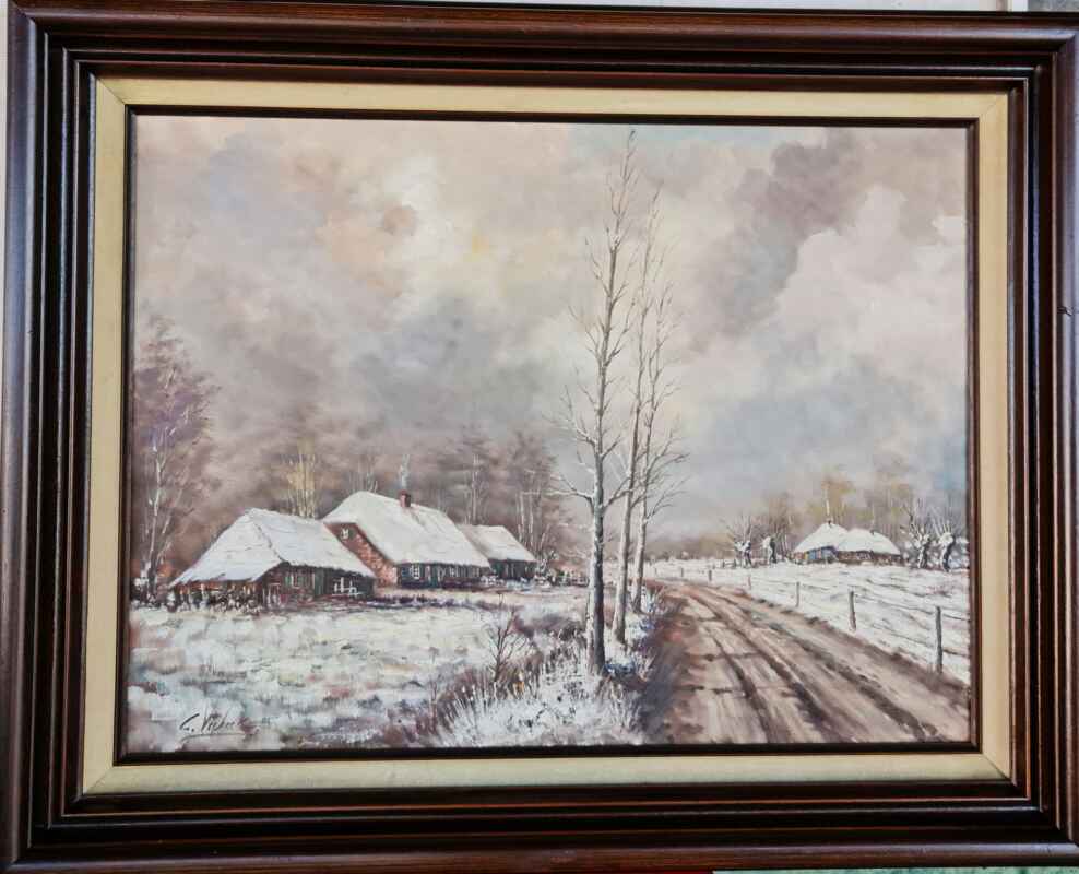Картина с маслени бои на платно от известен нидерландски художник C. Verbeek from Den Haag,  20th century внос от Нидерландия.