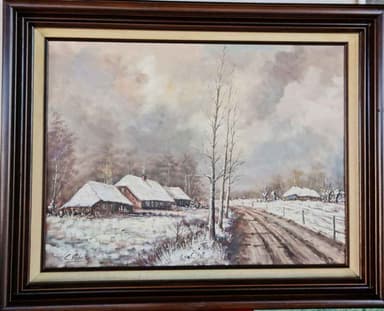 Картина с маслени бои на платно от известен нидерландски художник C. Verbeek from Den Haag,  20th century внос от Нидерландия.