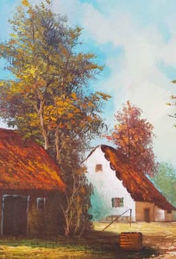 Картина с маслени бои на платно, A.Udink , 1996 год., внос от Нидерландия 2