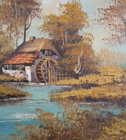 Картина с маслени бои на платно от известен германски художник G. Hesbeda,20th century  внос от Нидерландия. 2