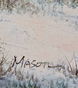 Картина с маслени бои на платно от известен английски художник Mason внос от Белгия. 3
