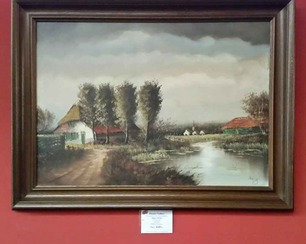 Картина с маслени бои на платно от известен холандски майстор Majus, 20th century,  84 / 64 см.