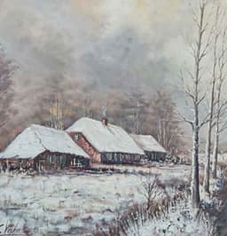 Картина с маслени бои на платно от известен нидерландски художник C. Verbeek from Den Haag,  20th century внос от Нидерландия. 2