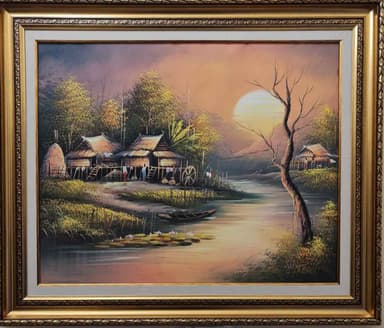 Картина с маслени бои на платно " Thailand landscape " 21th century,  Thailand