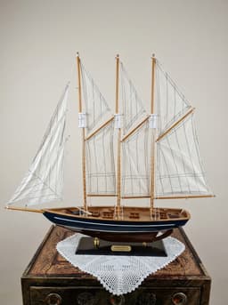 Макет на тримачтов кораб - Marco Polo, дърво, нов, внос от Нидерландия. 1