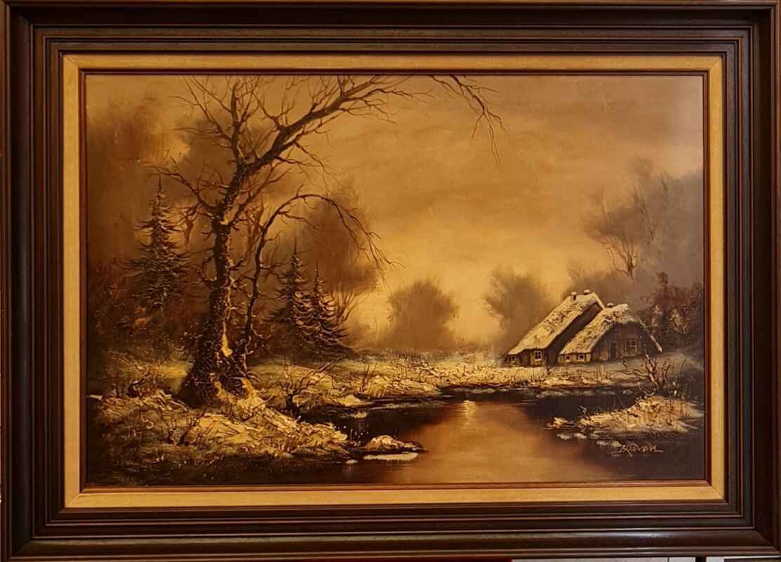 Картина с маслени бои на платно от известен нидерландски художник Cornelis Bruinsmo, внос от Нидерландия.