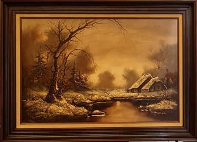 Картина с маслени бои на платно от известен нидерландски художник Cornelis Bruinsmo, внос от Нидерландия.