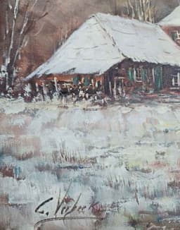 Картина с маслени бои на платно от известен нидерландски художник C. Verbeek from Den Haag,  20th century внос от Нидерландия. 3