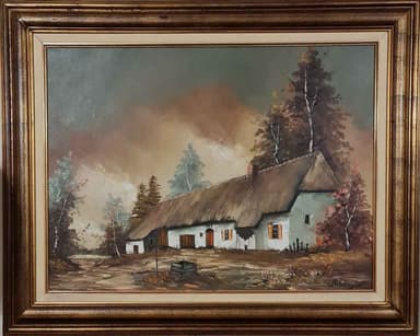 Картина с маслени бои на платно от известен белгийски художник N. Verheydem, 20th century внос от Белгия.
