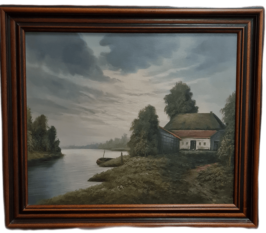 Картина с маслени бои на платно от известен нидерландски художник J. Kok, 20th century внос от Нидерландия.