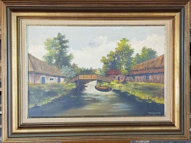 Картина с маслени бои на платно от G.A.v.Gastel , 1989 , внос от Нидерландия