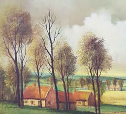 Картина с маслени бои на платно от Rik Muldei, 20th century,  внос от Белгия 3