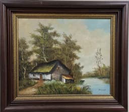 Картина с маслени бои на платно от известен нидерландски художник Roeland, 20th century внос от Нидерландия. 1