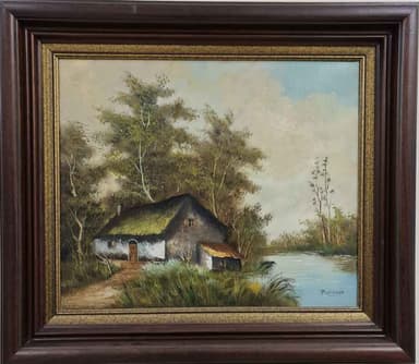 Картина с маслени бои на платно от известен нидерландски художник Roeland, 20th century внос от Нидерландия.