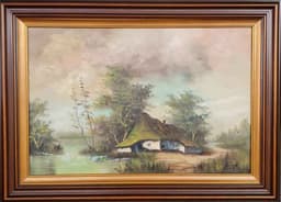 Картина с маслени бои на платно от известен нидерландски художник Roelandt,  20th century внос от Нидерландия. 1