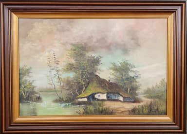 Картина с маслени бои на платно от известен нидерландски художник Roelandt,  20th century внос от Нидерландия.