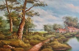 Картина с маслени бои на платно от Cornwall, 20th century,  внос от Нидерландия 4