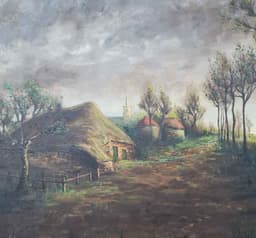 Картина с маслени бои на платно от Bumers, 20th century,  внос от Белгия 3