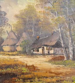 Картина с маслени бои на платно от известен белгийски художник Quidosse, 20th century внос от Нидерландия. 2