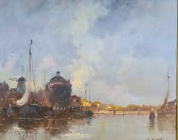 Картина с маслени бои на платно от известен нидерландски художник Jean van Dongen, (1883-1970) внос от Нидерландия. 2