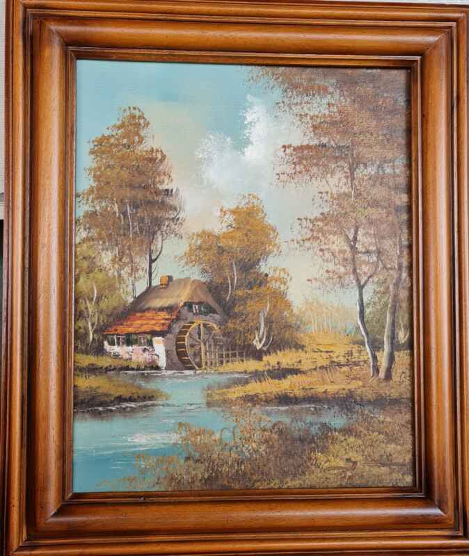 Картина с маслени бои на платно от известен германски художник G. Hesbeda,20th century  внос от Нидерландия.