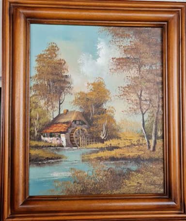 Картина с маслени бои на платно от известен германски художник G. Hesbeda,20th century  внос от Нидерландия.