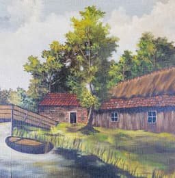 Картина с маслени бои на платно от G.A.v.Gastel , 1989 , внос от Нидерландия 3