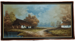 Картина с маслени бои на платно от известен германски художник H. KNAUF,  1901-1976 год., внос от Нидерландия. 1