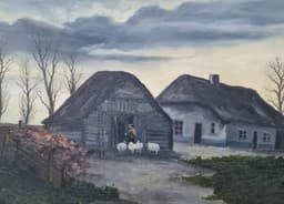 Картина с маслени бои на платно,  Unknown painter,  20th century,  внос от Нидерландия 2