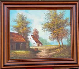 Картина с маслени бои на платно, A.Udink , 1996 год., внос от Нидерландия 1