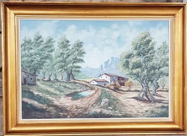 Картина с маслени бои на платно от A. Loos, внос от Нидерландия