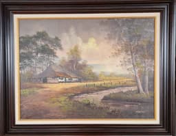 Картина с маслени бои на платно от известен нидерландски художник Groenen, 20th century внос от Нидерландия. 1