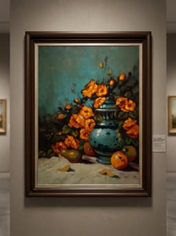Картина с маслени бои на платно , still life,  20th century,  внос от Белгия 1