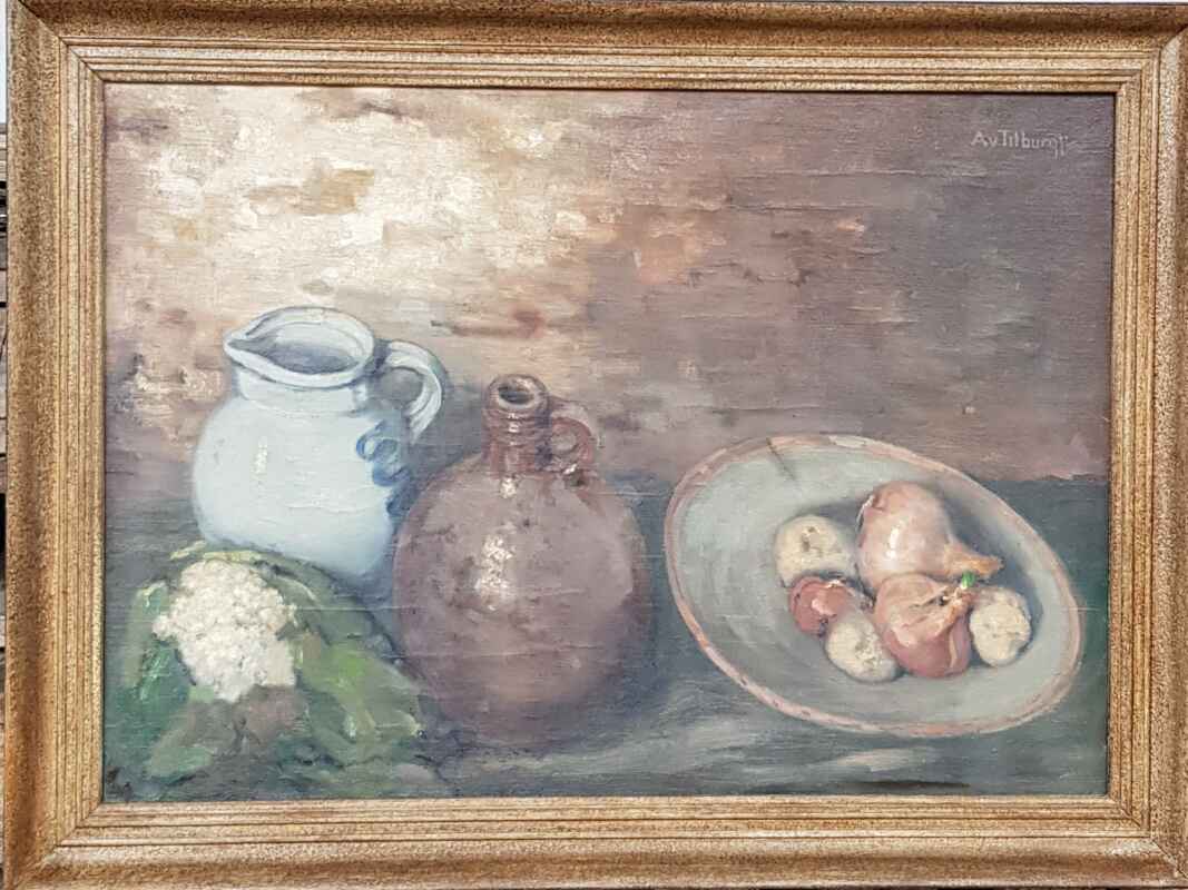 Картина с маслени бои на платно от A.v.Tilburg, внос от Нидерландия