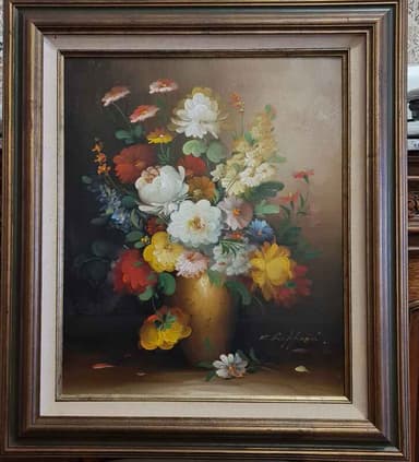 Картина с маслени бои на платно от известен белгийски художник K. Rappert, 20th century внос от Нидерландия.