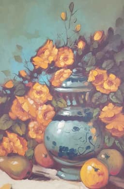 Картина с маслени бои на платно , still life,  20th century,  внос от Белгия 3