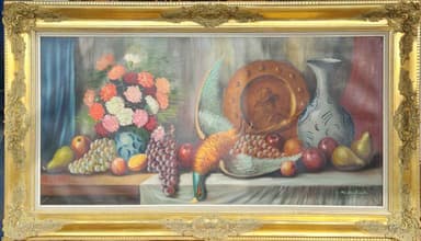 Картина с маслени бои на платно от известен белгийски художник De Brabanter, 20th century внос от Нидерландия.