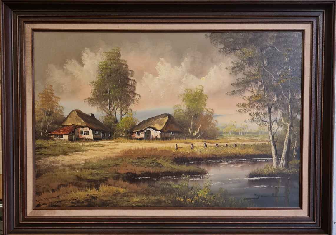 Картина с маслени бои на платно от Quidose, 20th century, внос от Белгия