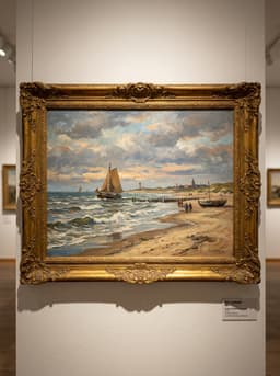 Картина с маслени бои на платно от известен нидерландски художник Domburg, 20th century внос от Нидерландия. 1