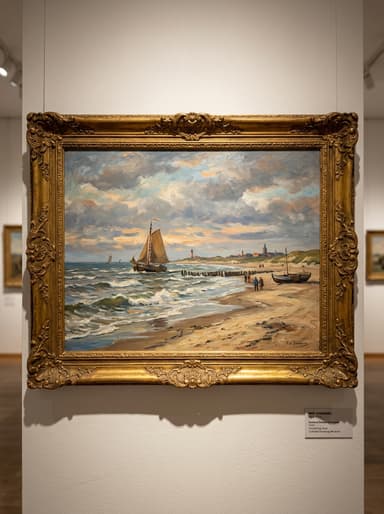 Картина с маслени бои на платно от известен нидерландски художник Domburg, 20th century внос от Нидерландия.