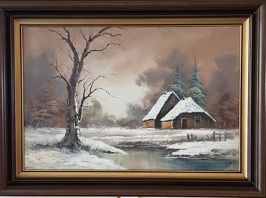 Картина с маслени бои на платно отизвестен нидерландски художник- Van De Van Bosch.