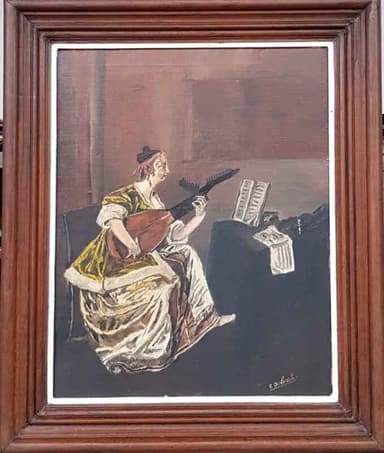 Картина с маслени бои на платно от E.Dobzal, 20th century,  внос от Нидерландия