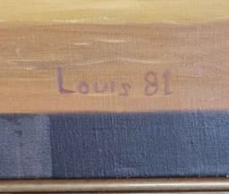 Картина с маслени бои на платно от известен нидерландски художник Louis, производство през 1981 год., внос от Нидерландия. 3
