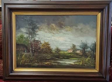 Картина с маслени бои на платно от известен нидерландски художник Gerard Ernens, 1935 - 2017 год., внос от Нидерландия.