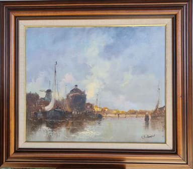 Картина с маслени бои на платно от известен нидерландски художник Jean van Dongen, (1883-1970) внос от Нидерландия.