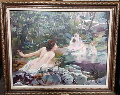 Картина с маслени бои на платно от Paul Francois Quinsac  - 1853-1932 год., France,  репродукция,  собствено производство