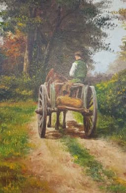 Картина с маслини бои на платно от известен холандски художник K. JANSEN, 1981 2