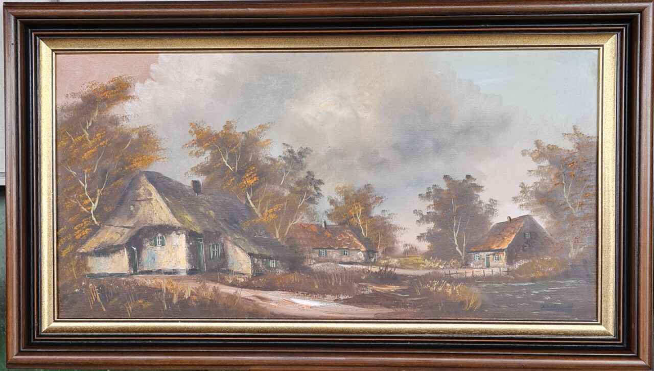 Картина с маслени бои на платно от известен нидерландски художник Roelandt,  20th century внос от Нидерландия.