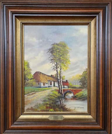 Картина с маслени бои на платно от G. Quidousse 1938-1998,  20th century,  внос от Белгия