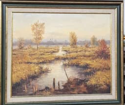 Картина с маслени бои на платно от Reichlin, германски художник,  20th century,  внос от Нидерландия 1